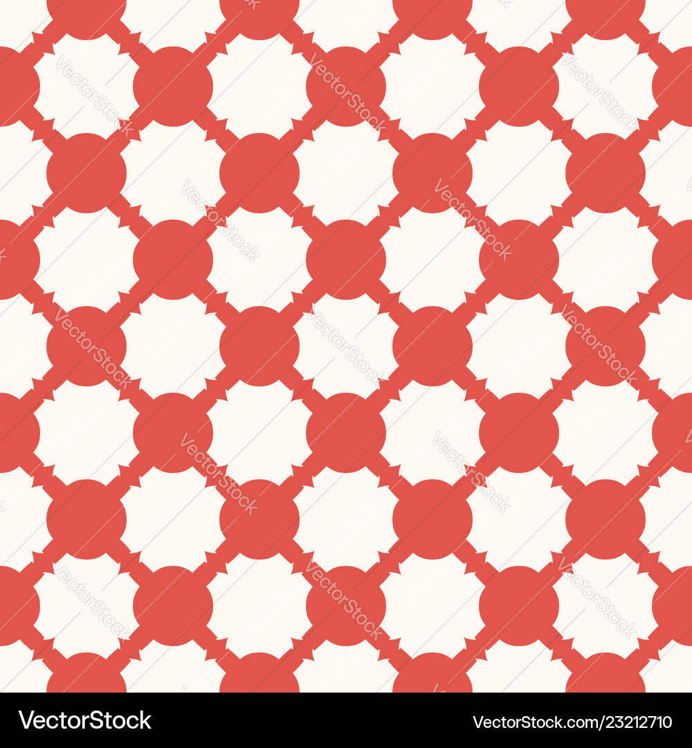 Circles mesh geometric seamless red grid pattern Circles mesh geometric seamless red grid pattern Vector Image