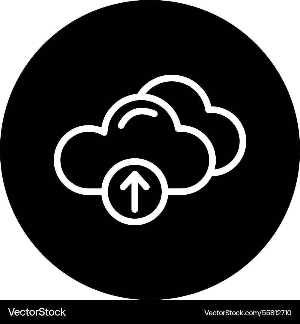 Cloud upload icon design vector image