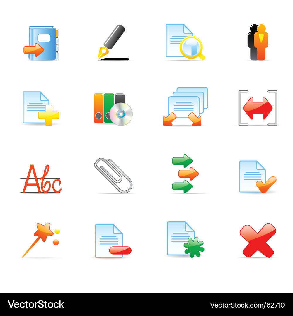 Computer Icons Set Vector Image