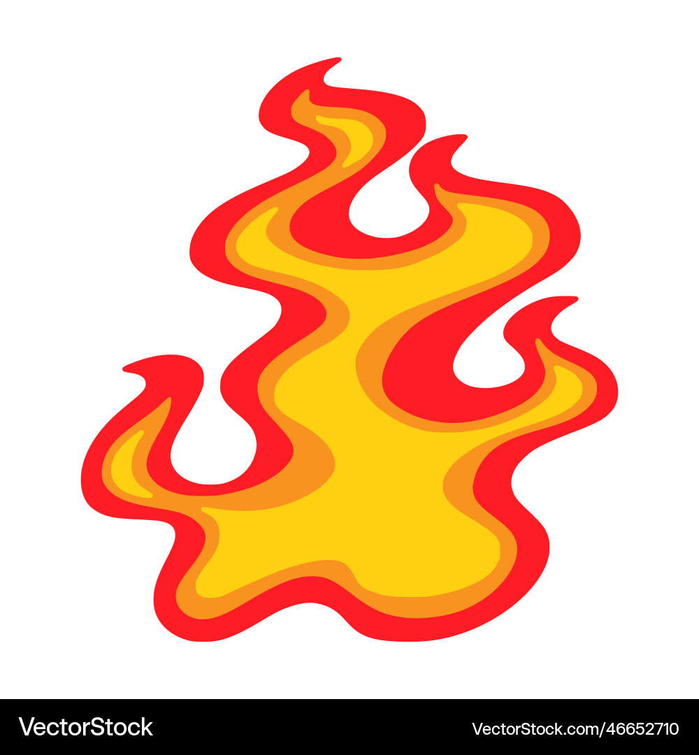 Fire flame logo hot cartoon red shape yellow Fire flame logo hot cartoon red shape yellow Vector Image