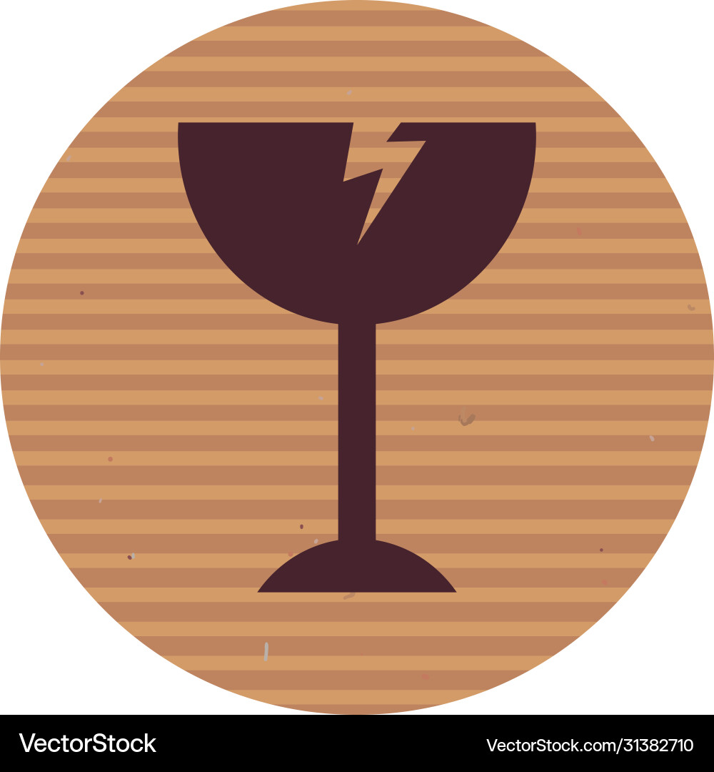 Fragile line style icon design Fragile line style icon design vector image