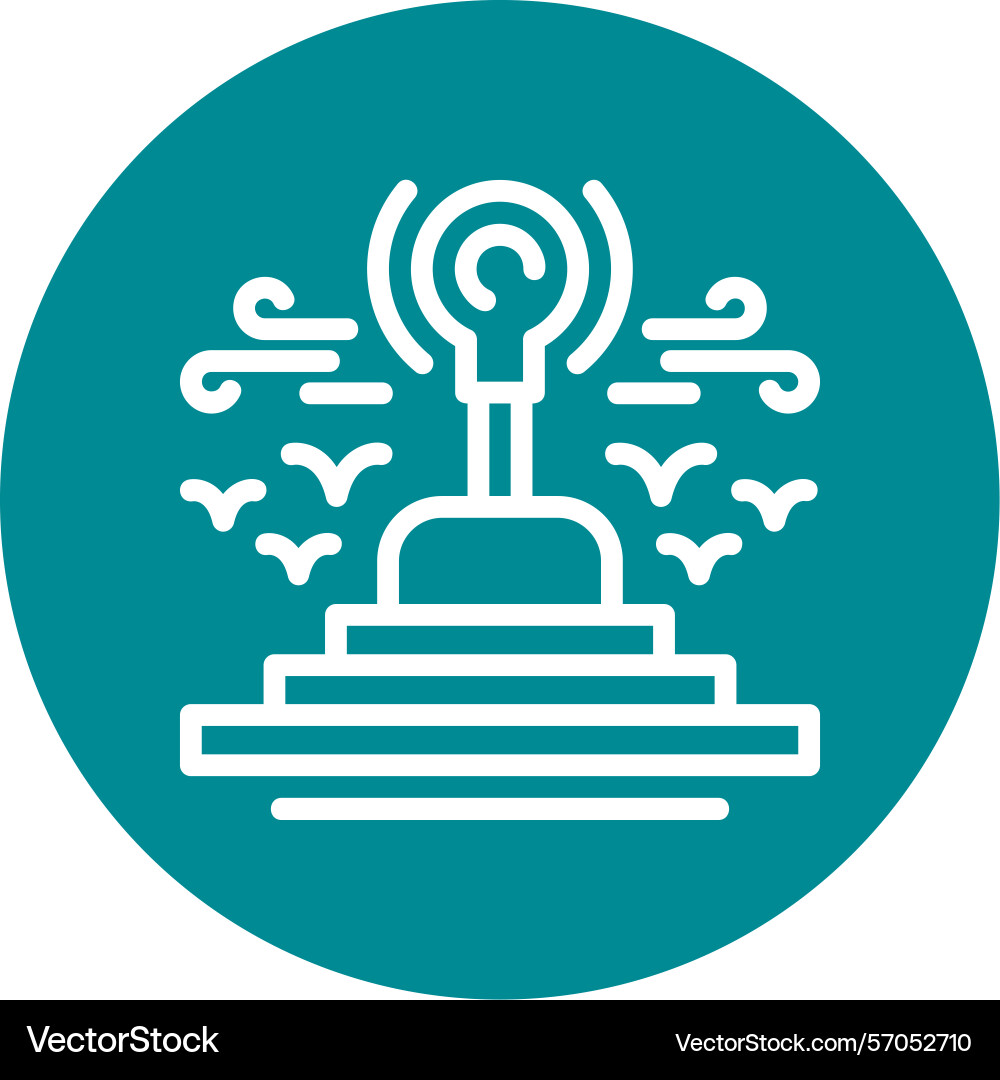 Gearshift line circle style icon design Vector Image