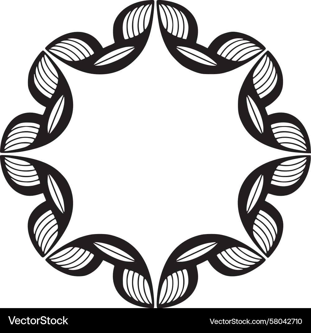 Leaf Border Pattern Vector Image
