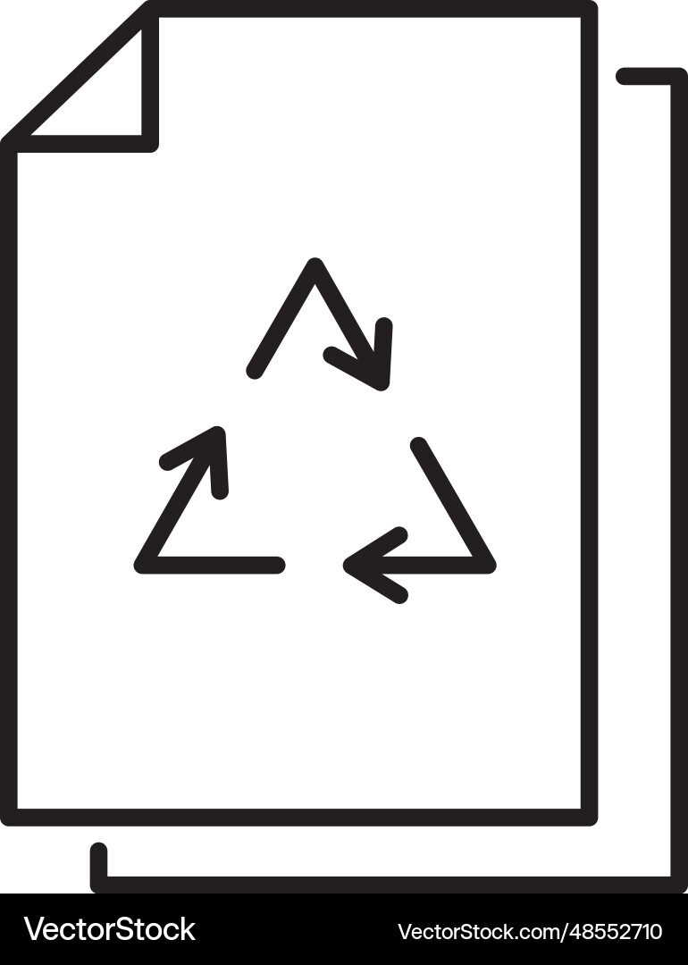 Papers with recycle symbol reusing Papers with recycle symbol reusing vector image