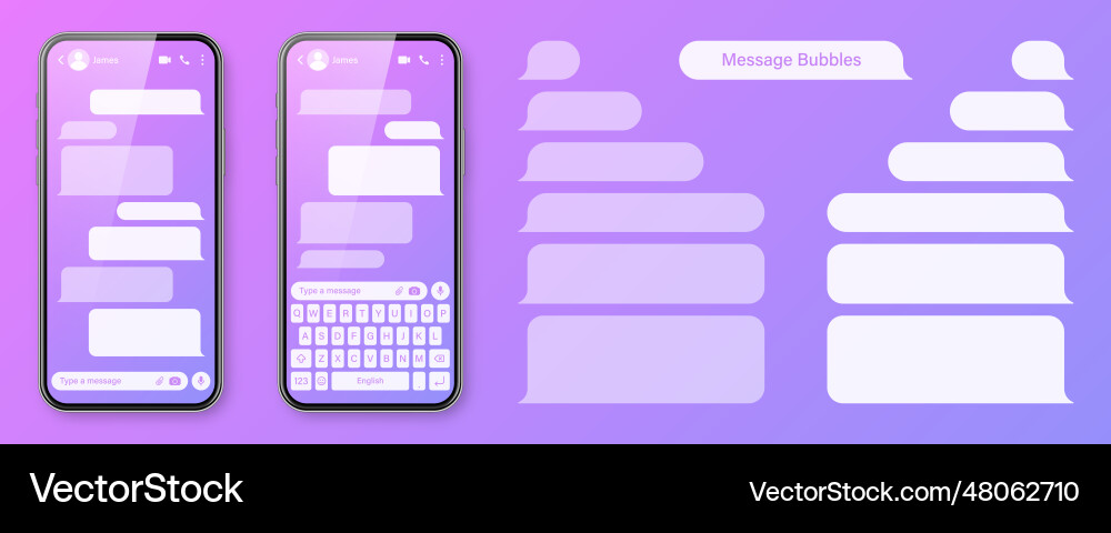 Realistic smartphone with messaging app Realistic smartphone with messaging app vector image
