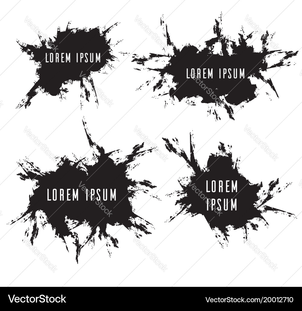 Set grunge frames with scuffed elements for your Vector Image
