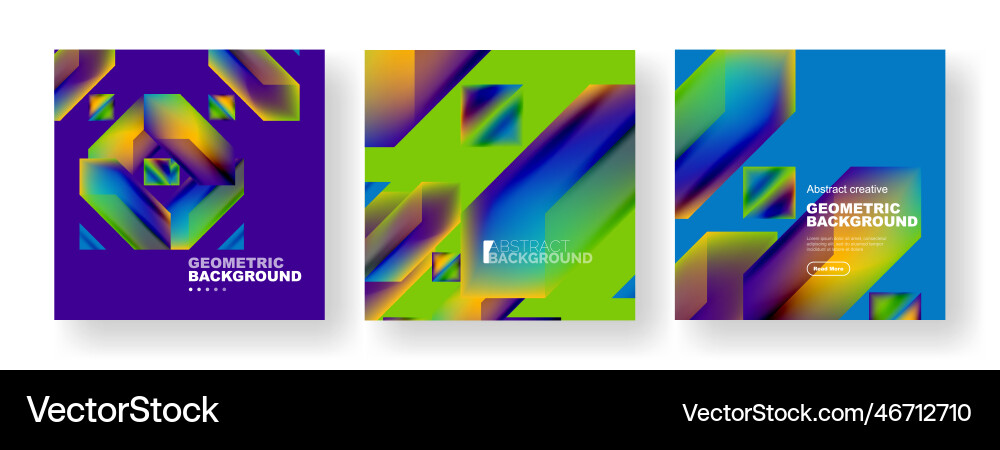 Set of abstract backgrounds overlapping geometric Set of abstract backgrounds overlapping geometric vector image