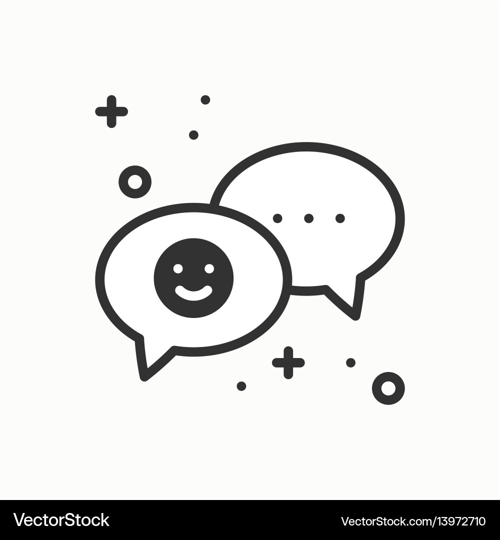 Speech bubble line icon conversation chat dialog Speech bubble line icon conversation chat dialog vector image
