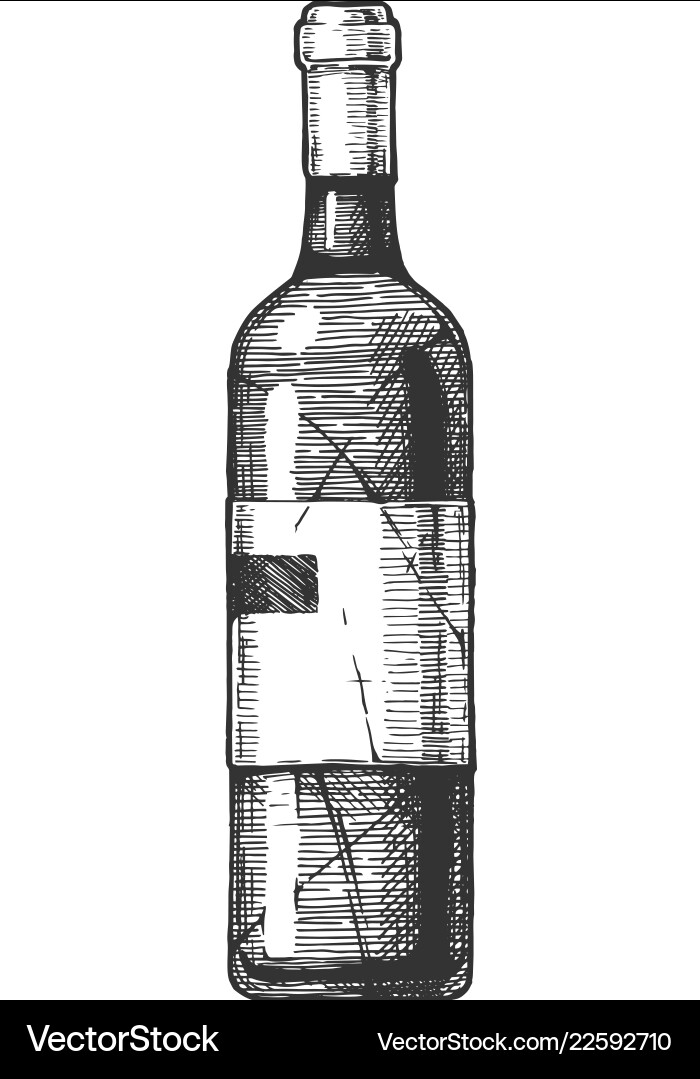 Wine bottle Royalty Free Vector Image - VectorStock