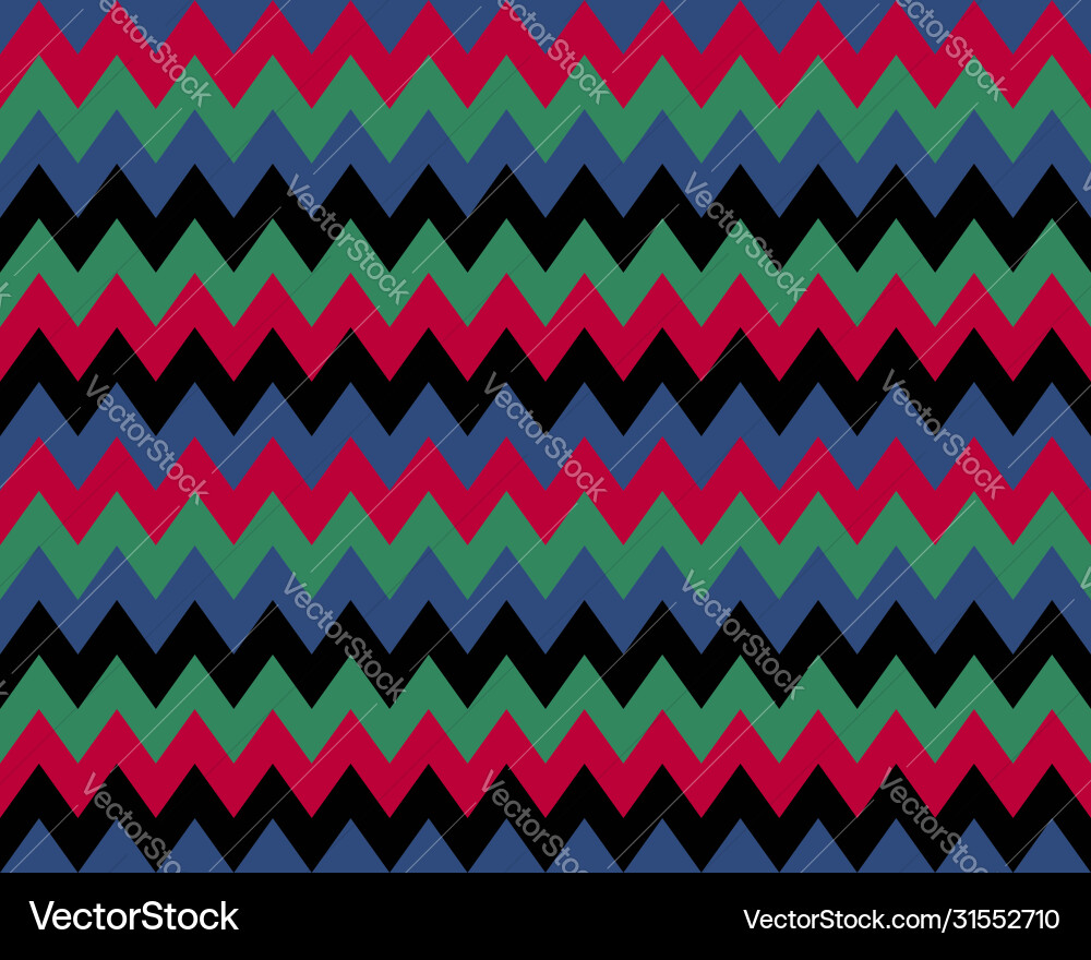 Zigzag pattern seamless zig zag background color Vector Image