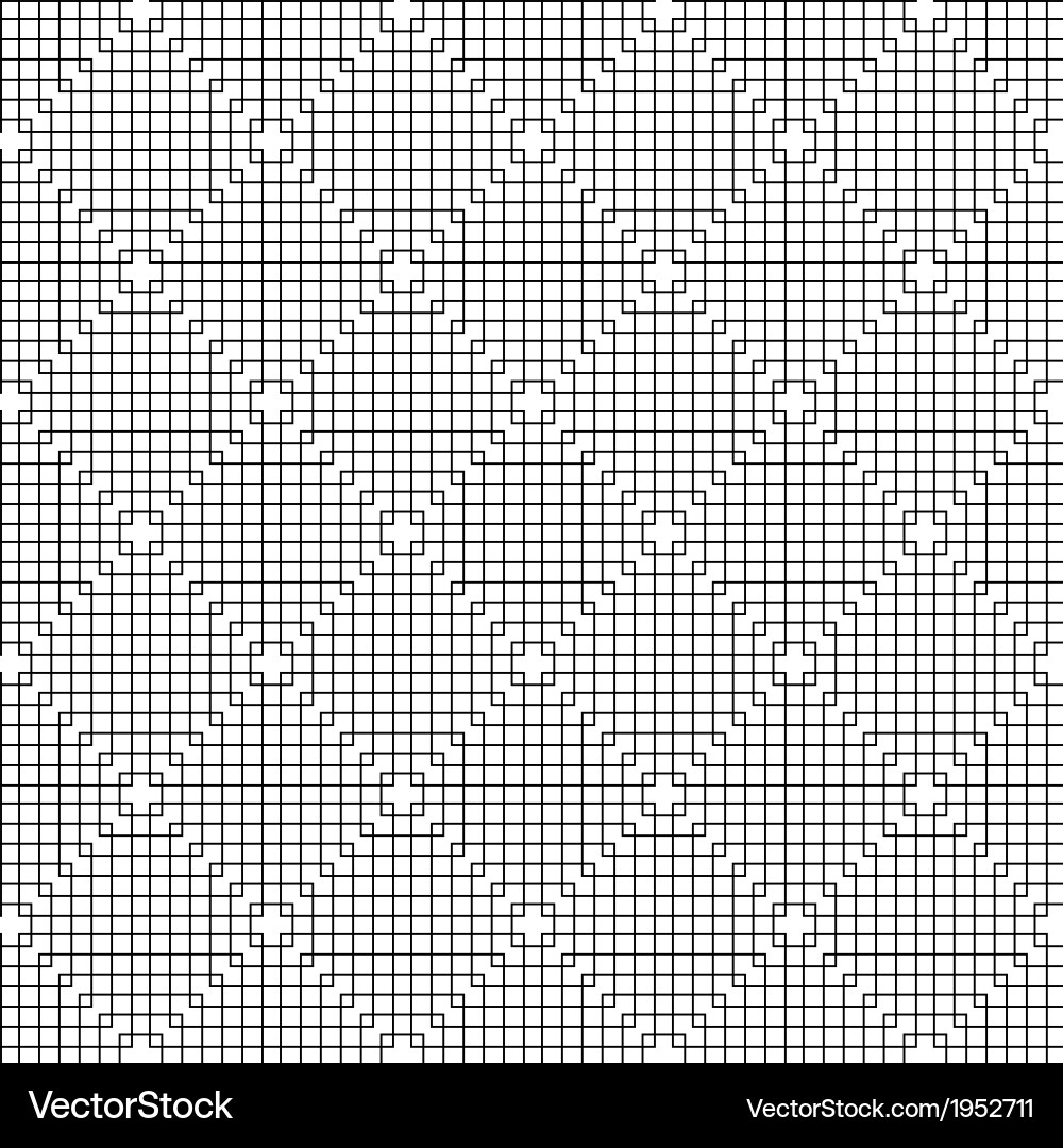 Abstract black line squares pattern vector image