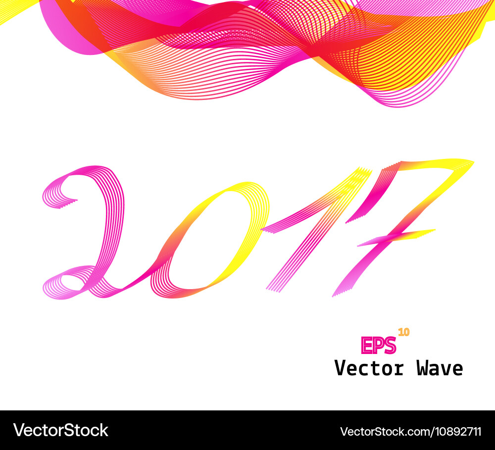 Abstract Colored Wave Pattern Vector Image