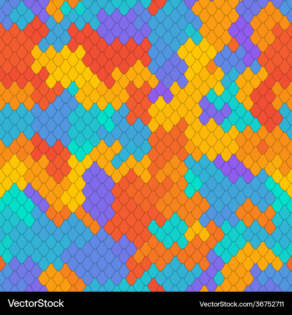 Abstract scale pattern rainbow squama texture vector image