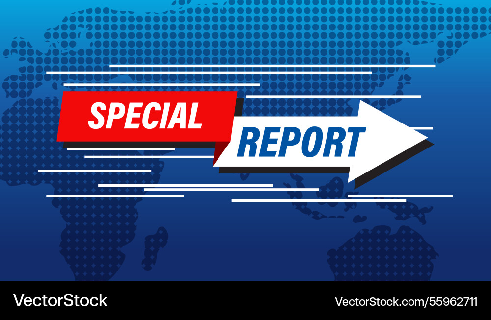 Bold featuring special report text with dynamic Bold featuring special report text with dynamic vector image