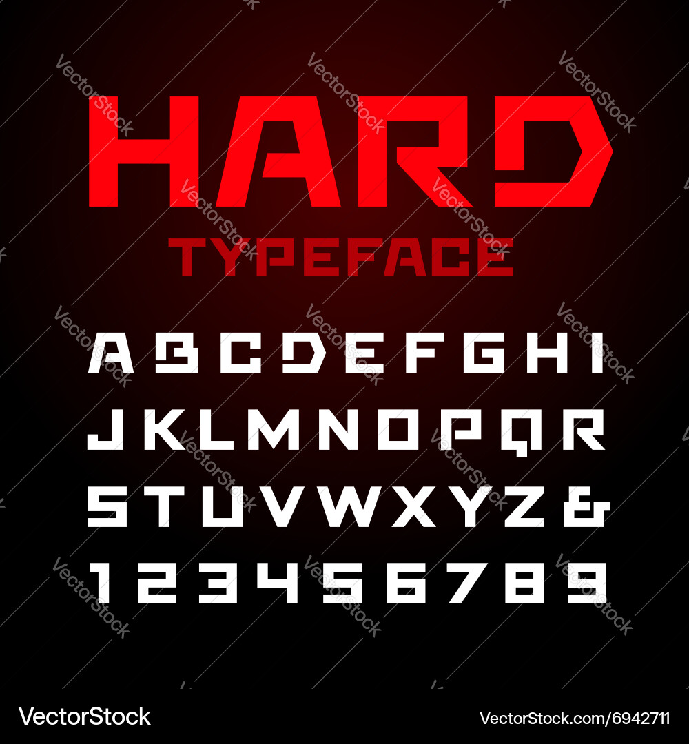 Bold Latin Font - Strong & Powerful Vector Image