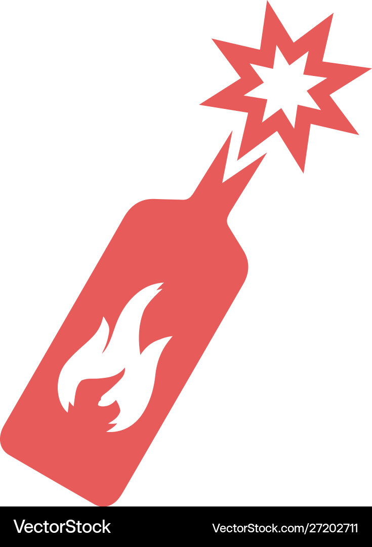 Bomb attack exploding dynamite tnt icon Vector Image