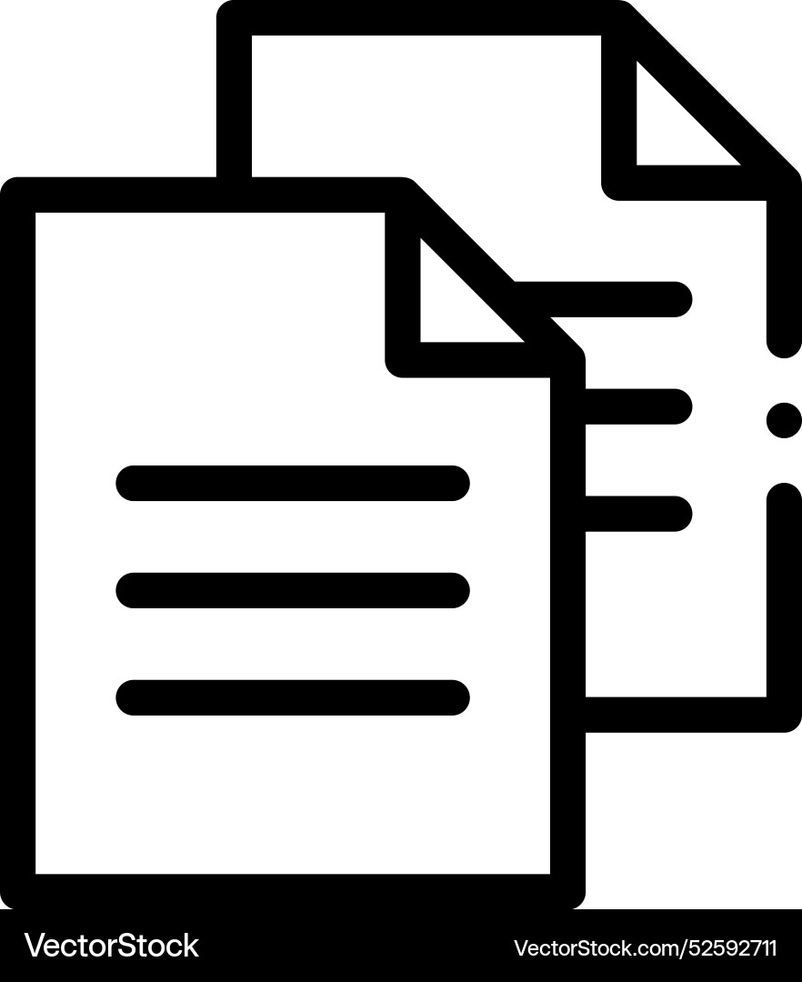 Copy icon thin linear style design isolated Copy icon thin linear style design isolated vector image