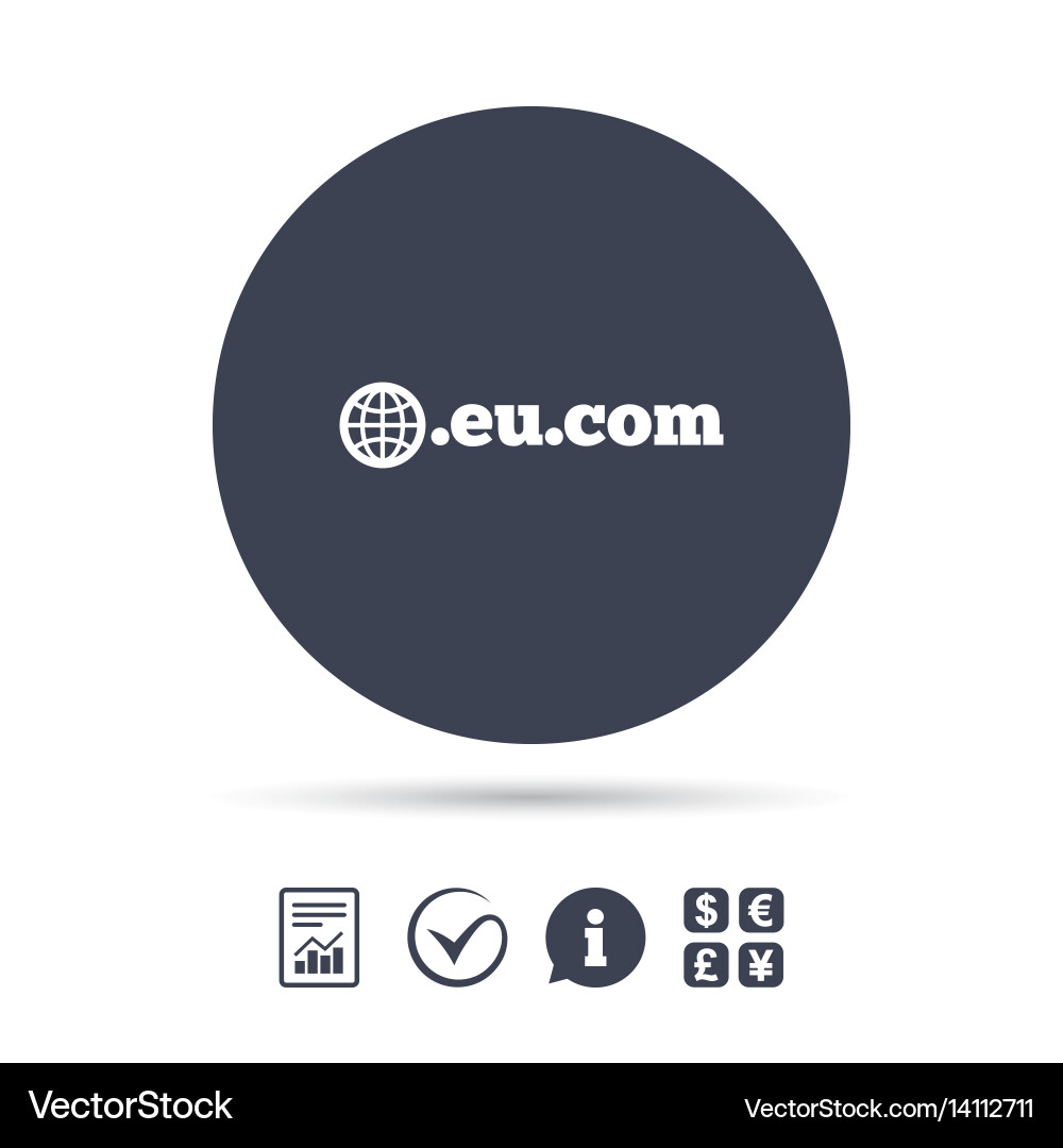 Domain eucom sign icon internet subdomain vector image