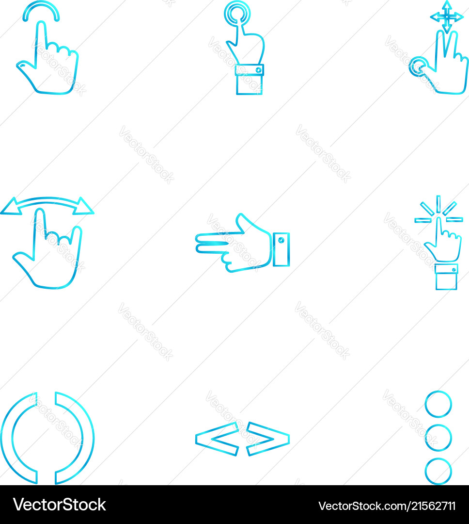 Hands pointer arrows directions eps icons set vector image