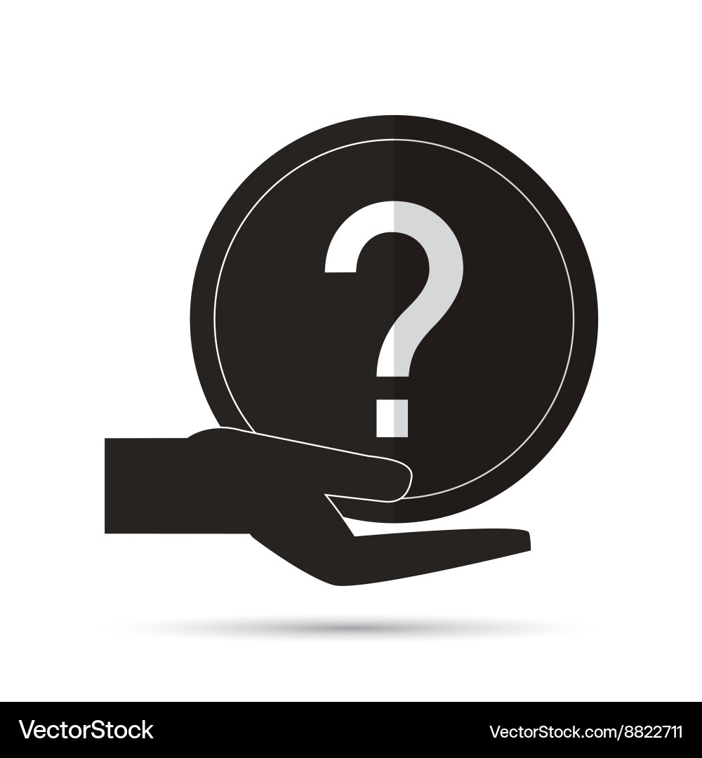 Help design question mark icon flat Vector Image