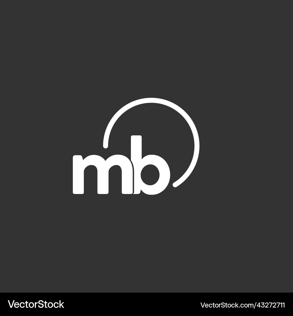 Mb initial logo with rounded circle Vector Image