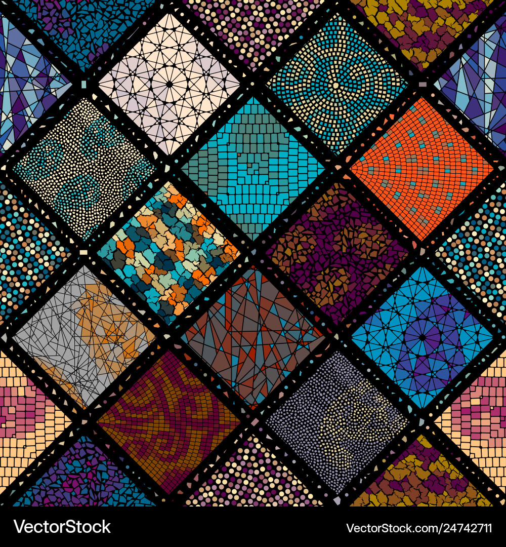 Mosaic art pattern image Mosaic art pattern image vector image