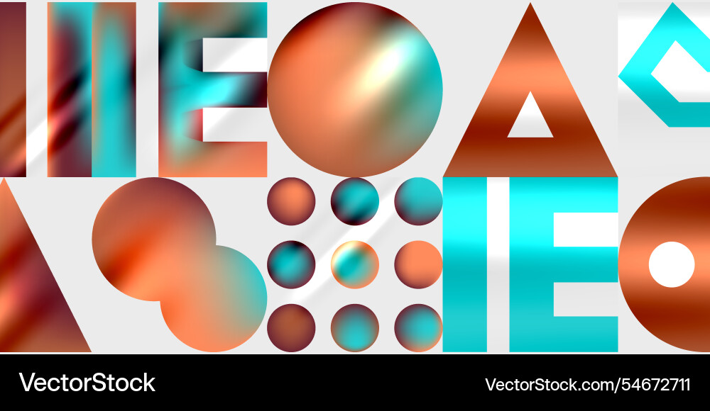 Simple shapes - circles triangles rectangles Vector Image