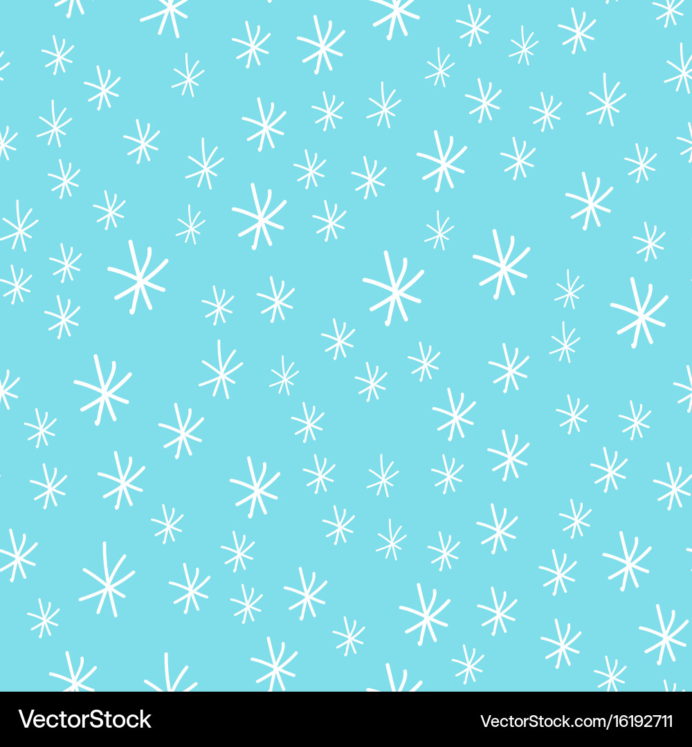 Snowflake seamless pattern weather Vector Image