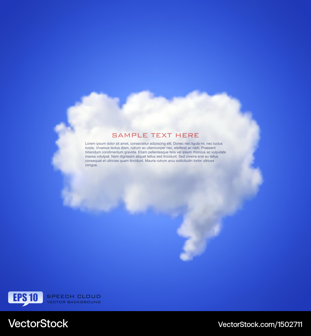 Speech Bubble Cloud vector image
