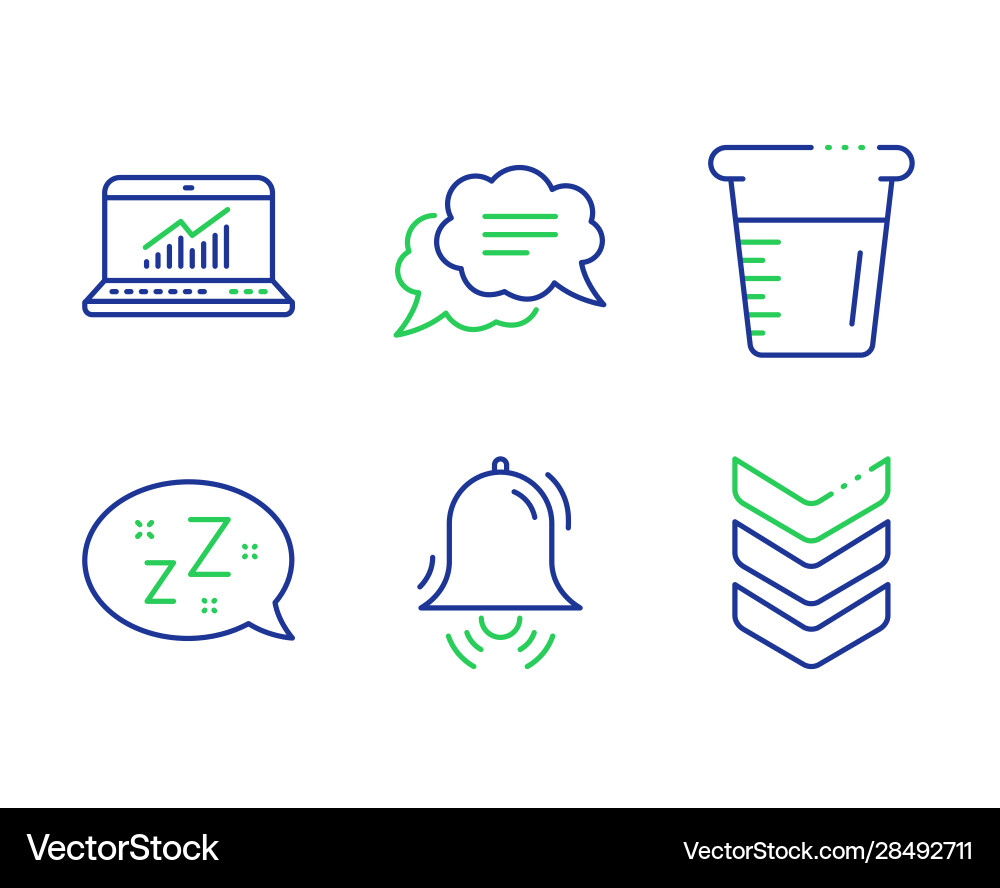 Text message cooking beaker and online statistics Text message cooking beaker and online statistics vector image