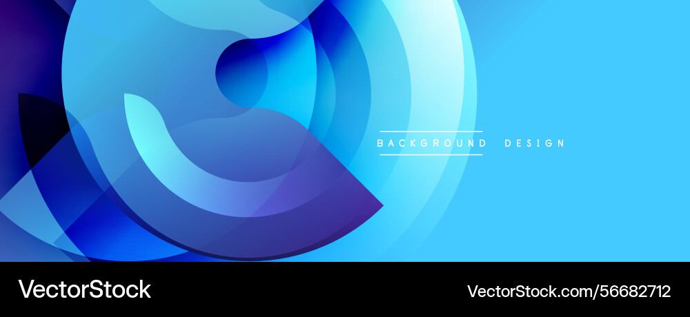 Abstract blue design features overlapping circles Abstract blue design features overlapping circles vector image