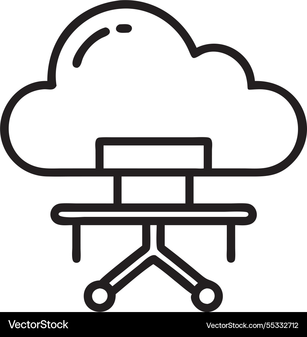 Cloud computing icon on futuristic table for data Cloud computing icon on futuristic table for data vector image