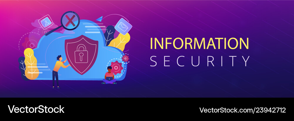 Cloud computing security header banner Cloud computing security header banner Vector Image