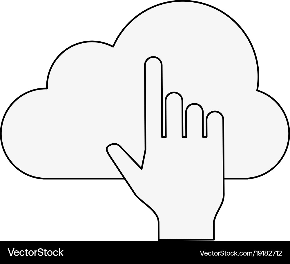Cloud computing symbol vector image