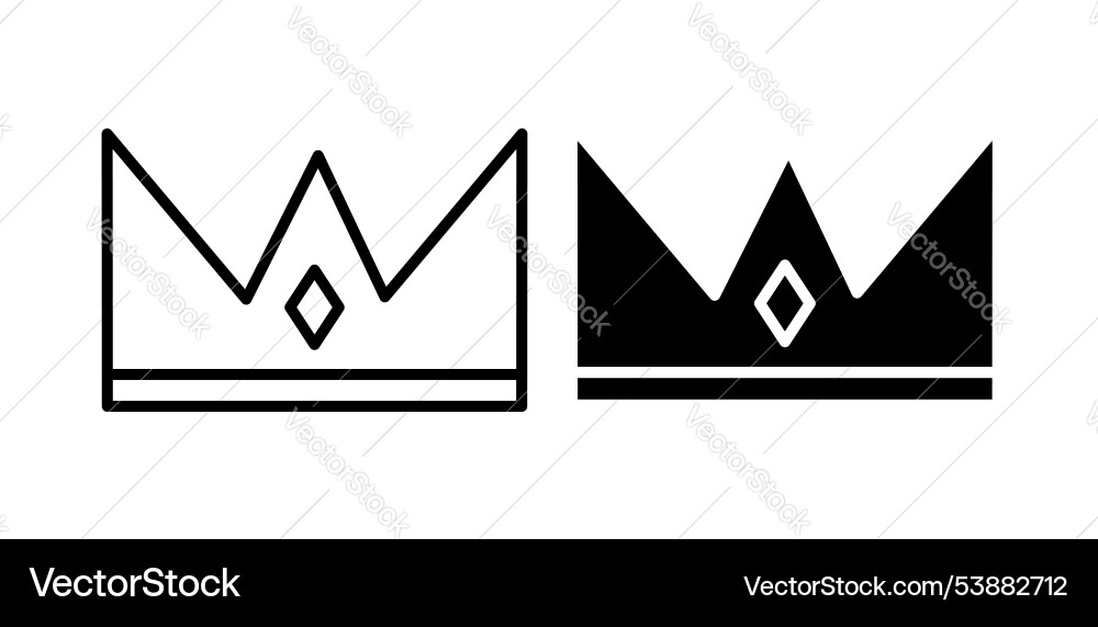 Crown icon set Royalty Free Vector Image - VectorStock