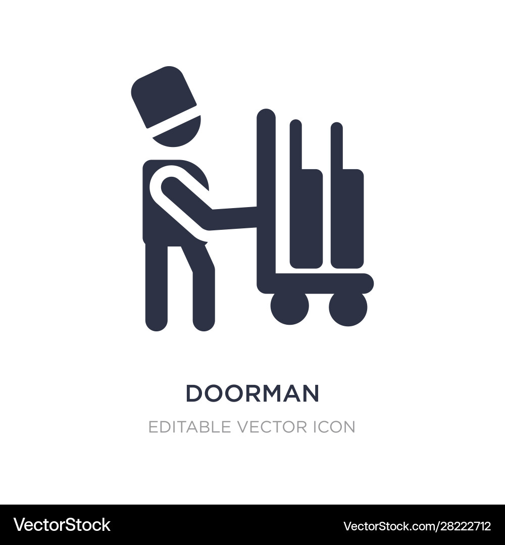 Doorman icon on white background simple element Doorman icon on white background simple element vector image