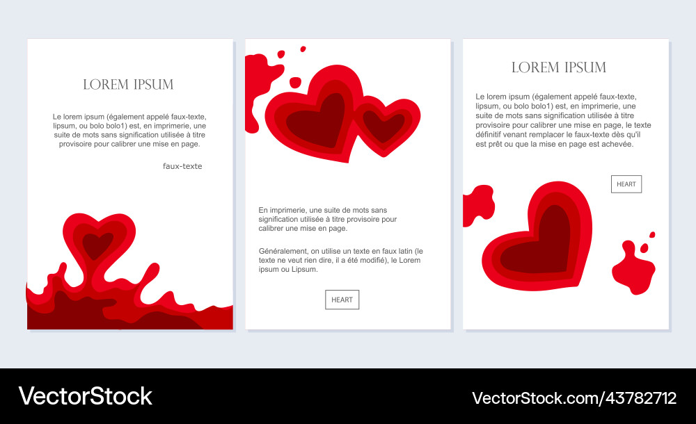 Heart love banner Heart love banner vector image