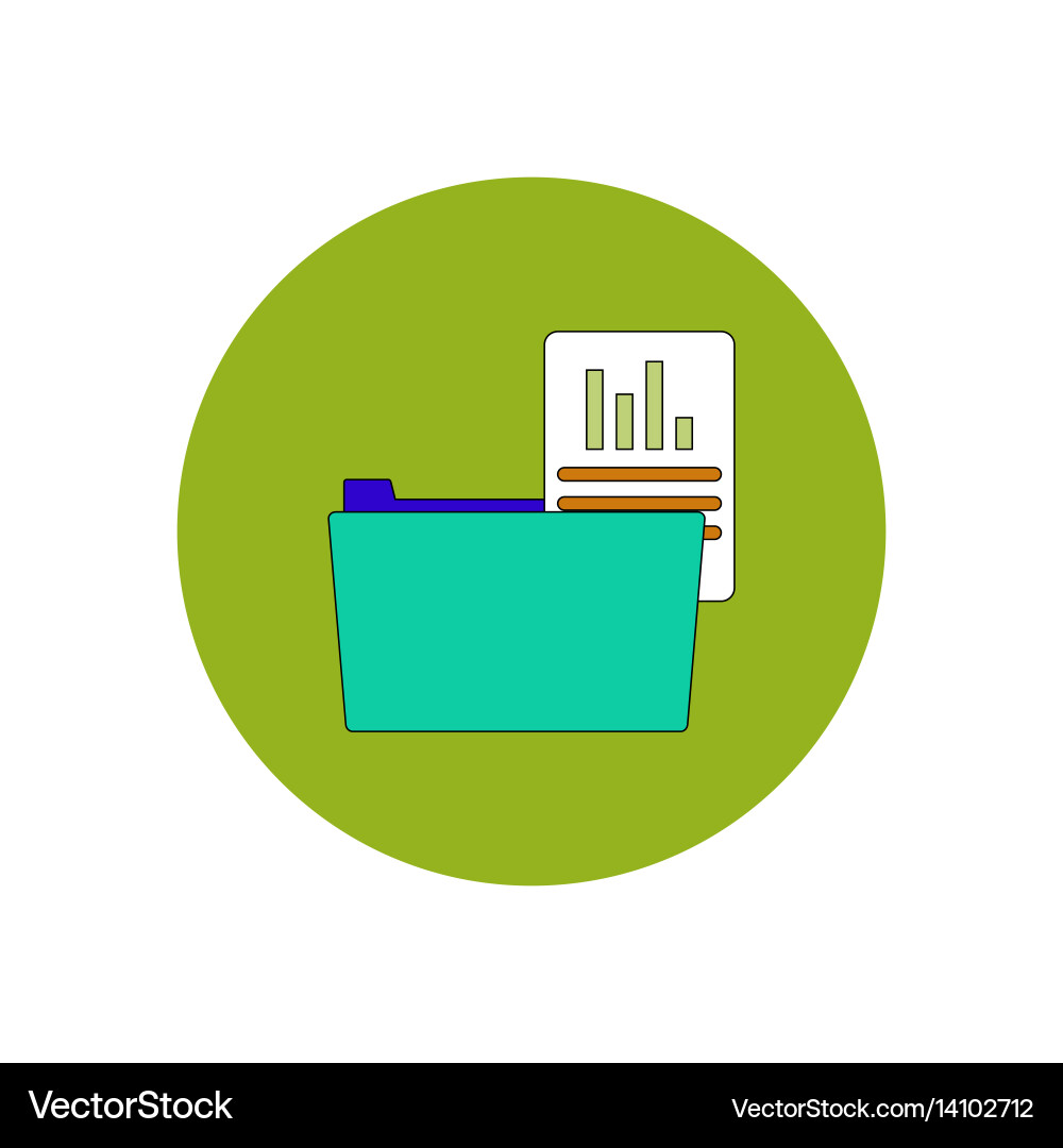 In flat design of file Vector Image