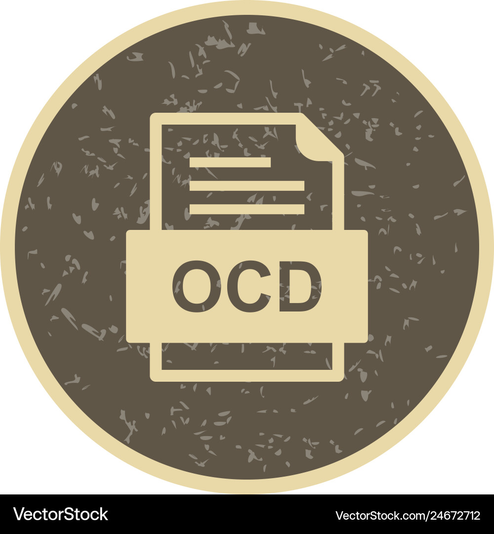 Ocd file document icon vector image