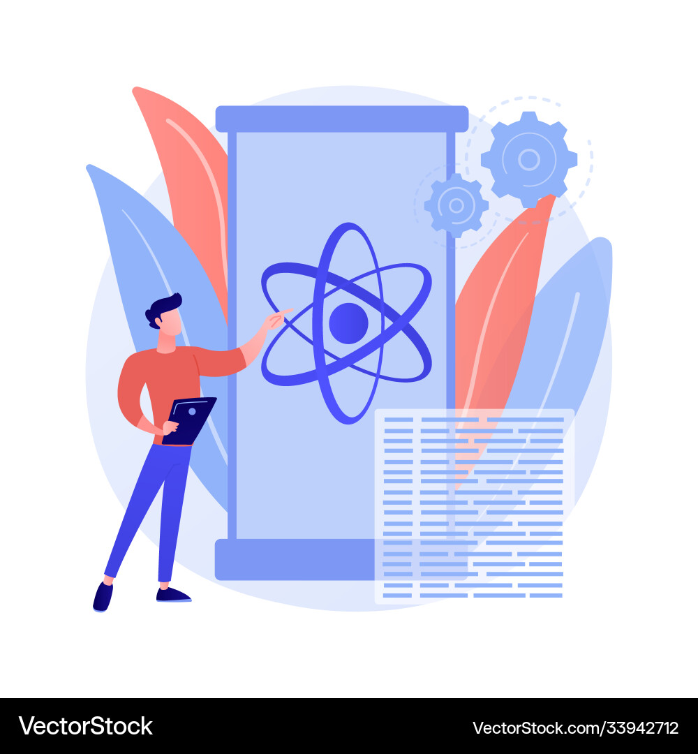 Quantum computing abstract concept Vector Image