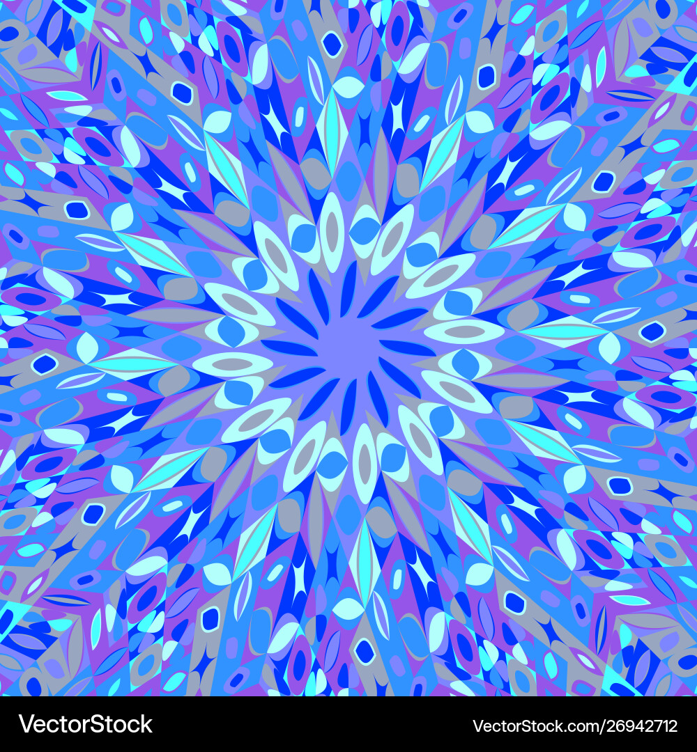 Radial pattern mosaic background - colorful vector image