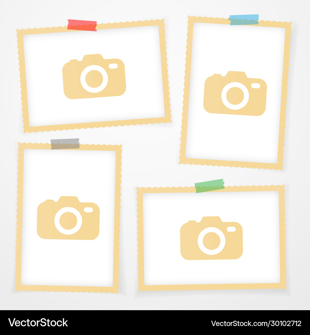 Retro photo frame with shadows Retro photo frame with shadows vector image