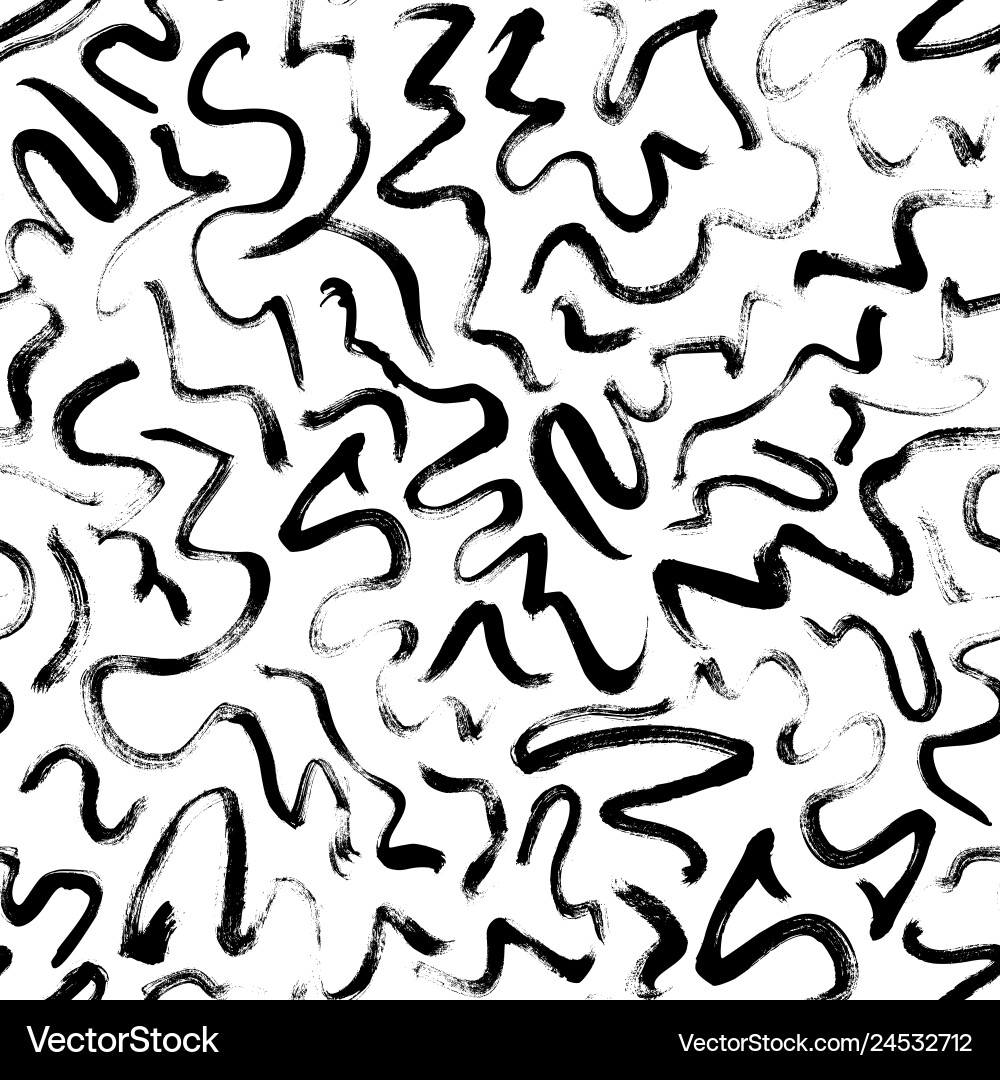 Seamless pattern with grungy curly lines Seamless pattern with grungy curly lines vector image
