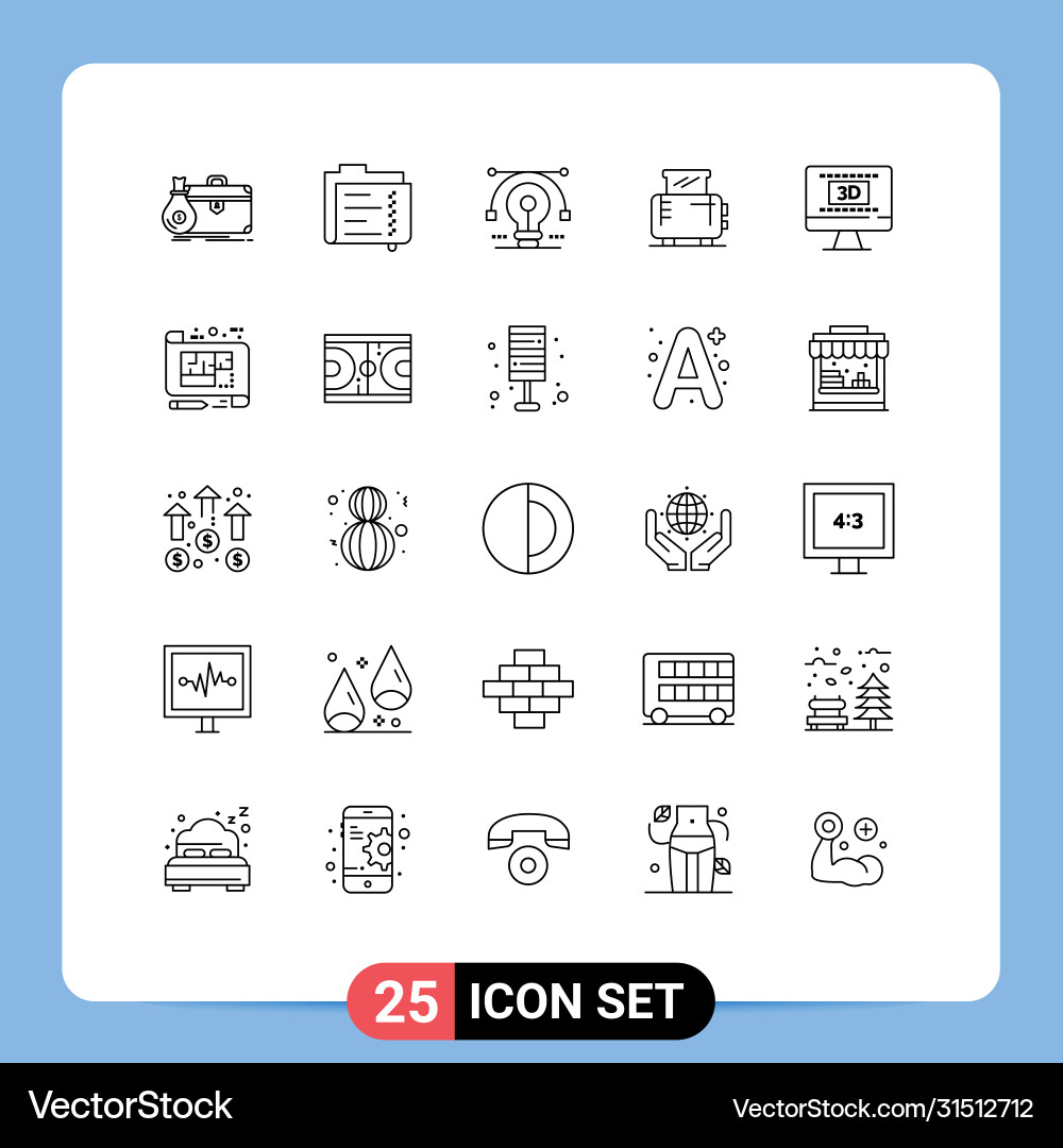 Set 25 lines on grid for machine electric file vector image