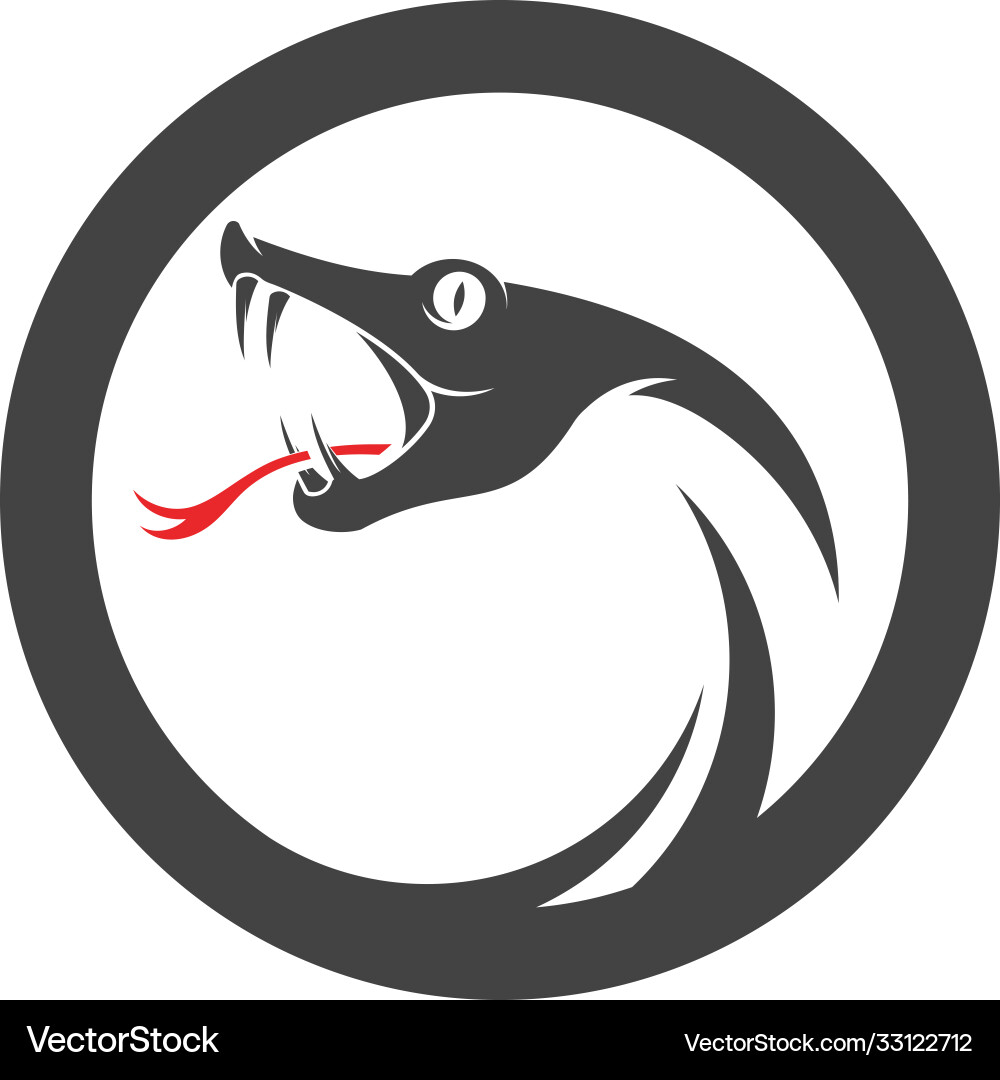 Simple Snake Logo Element vector image