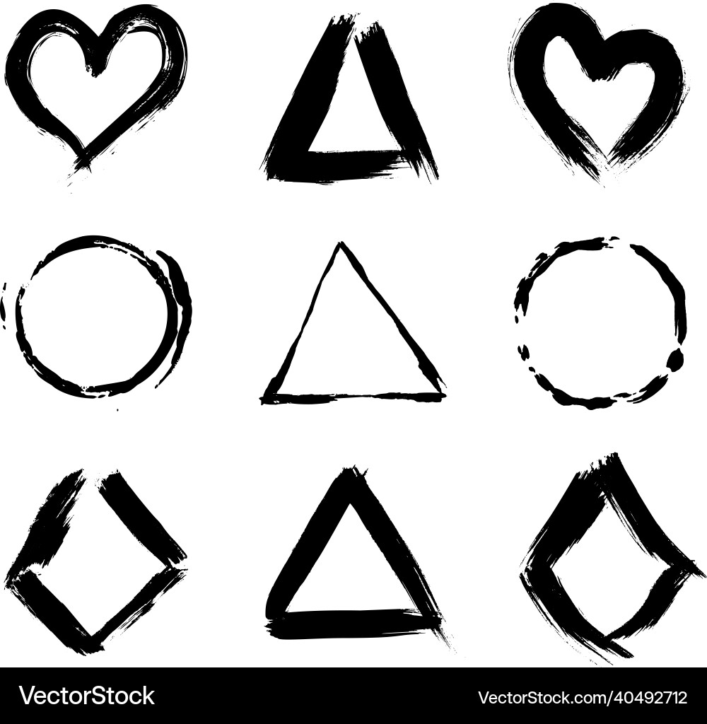 Textured Frames & Shapes vector image
