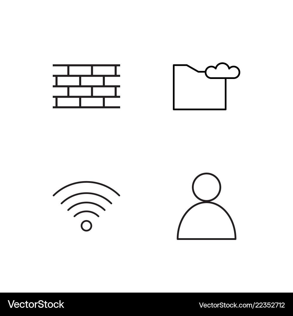 Web simple outlined icons set Web simple outlined icons set vector image