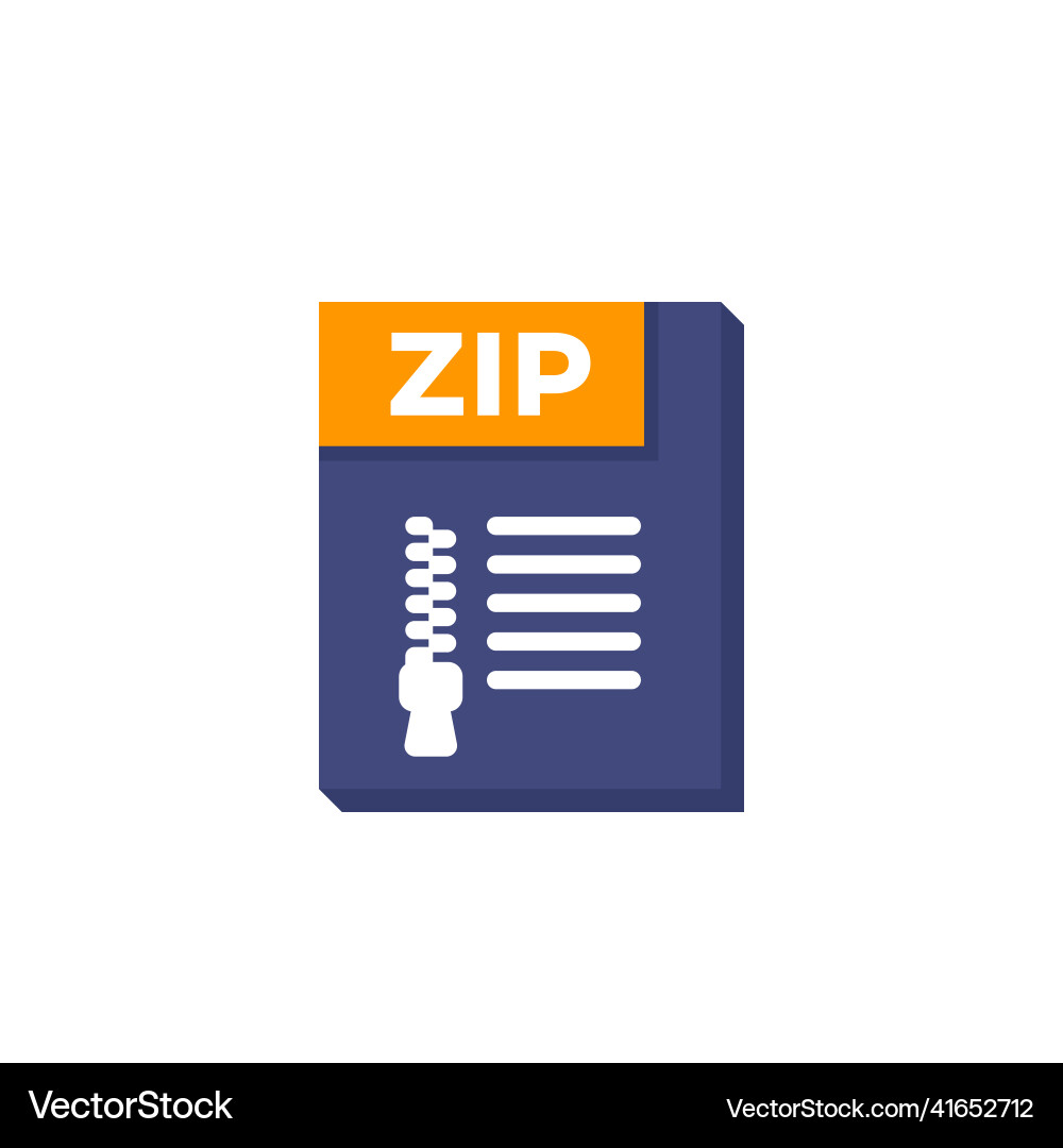 Zip file archive icon for web and apps Vector Image