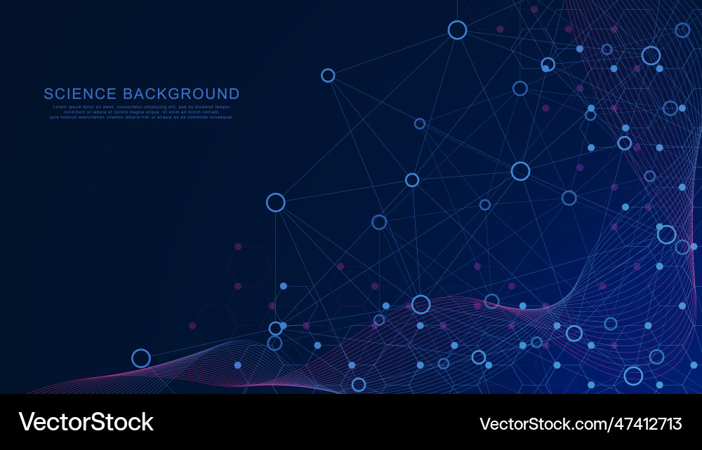 Abstract circle and lines connection with hexagons Abstract circle and lines connection with hexagons vector image