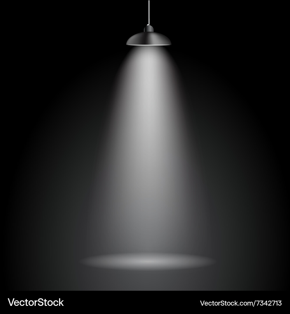 Background with lighting lamp empty space Vector Image